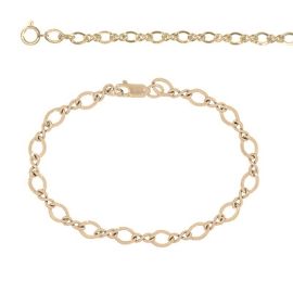 7-1/4 Inch Bracelet- Alternating Links - Gold Filled (J26 GF)