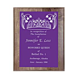 Honored Queen Installation Plaque (JP22)