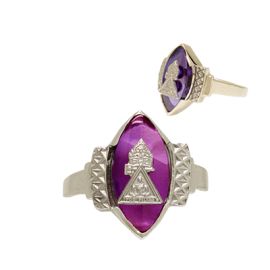 Past Honored Queen Ring- Marquise Ultralite with Triangle Pattern (JR18 PHQ)