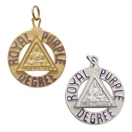 1" Royal Purple Degree Pendant or Pin (J143)