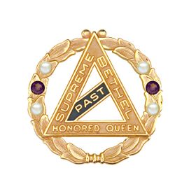 Past Supreme Bethel Honored Queen Charm or Pin (J162)