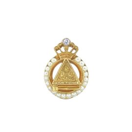 Past Honored Queen Pin with Diamond and Pearls (J59D)