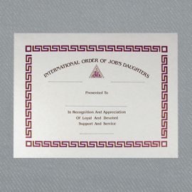 Certificate of Appreciation/Recognition (NJ166)