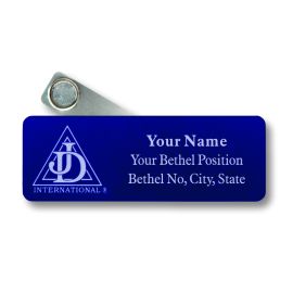 Name Badge - Purple with White JDI Emblem (NJ157)