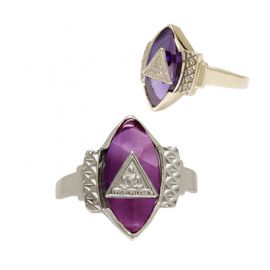 Member Ring- Marquise Ultralite with Triangle Pattern (JR18)