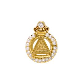 Past Honored Queen Pin with Diamond and Pearls (J 59 D)