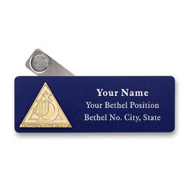 Name Badge with Gold Plated Emblem (NJ158)